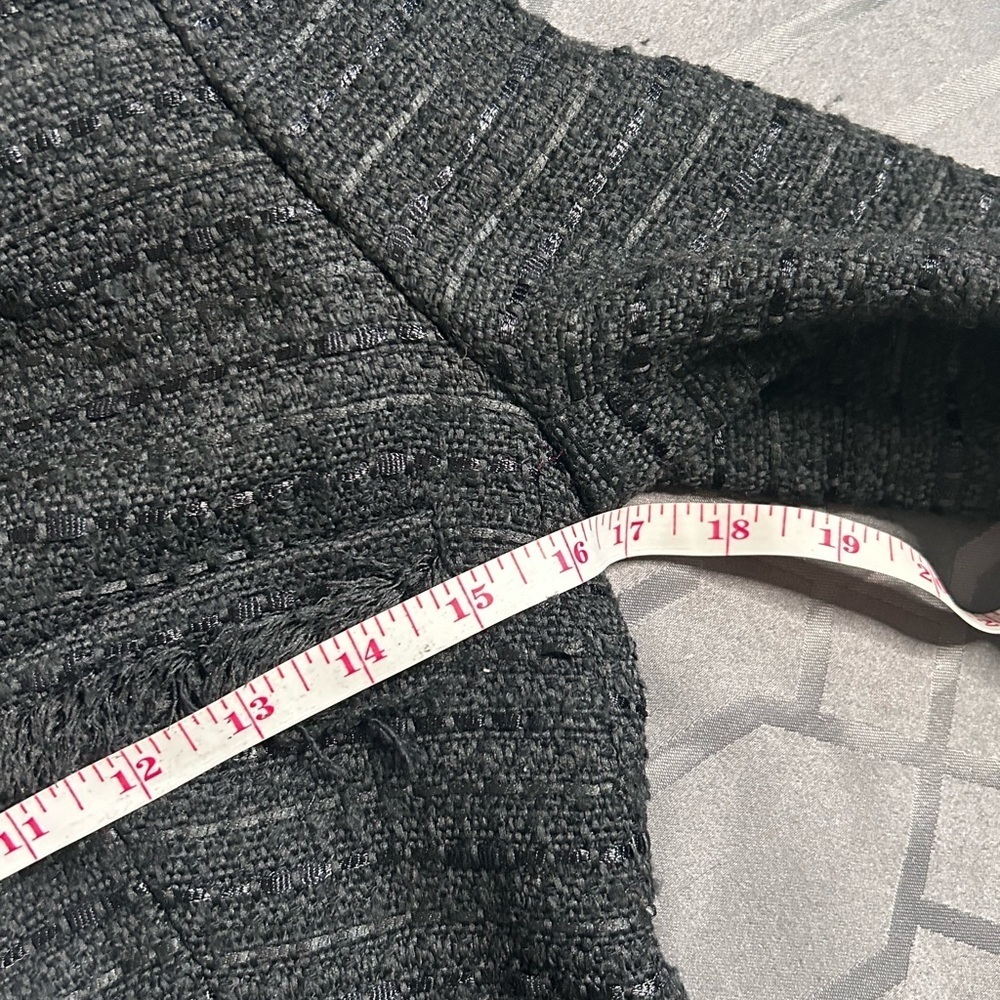 Zara Tweed Military Button Down Jacket Black Size Small - Picture 7 of 12
